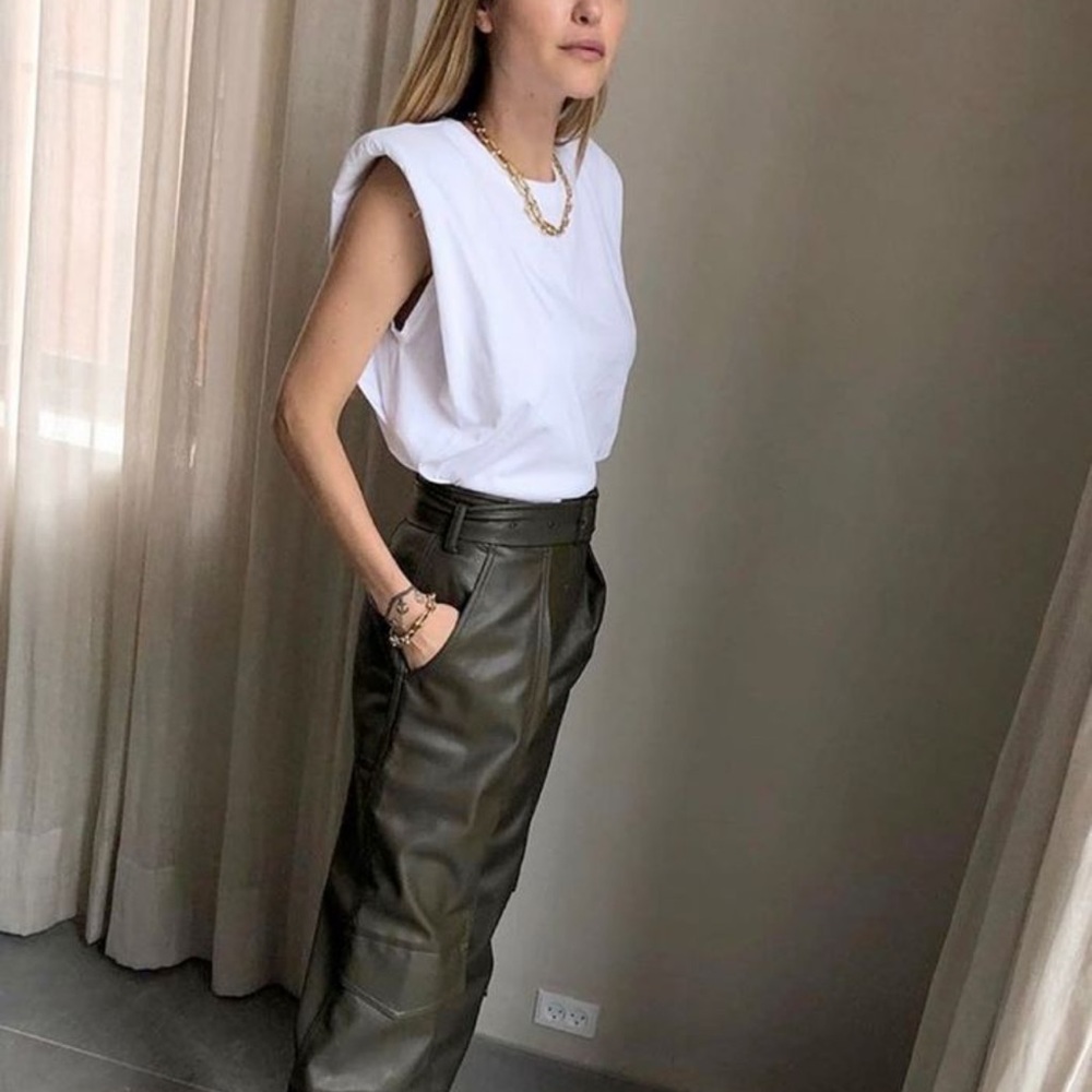 Frankie shop padded shoulder tank